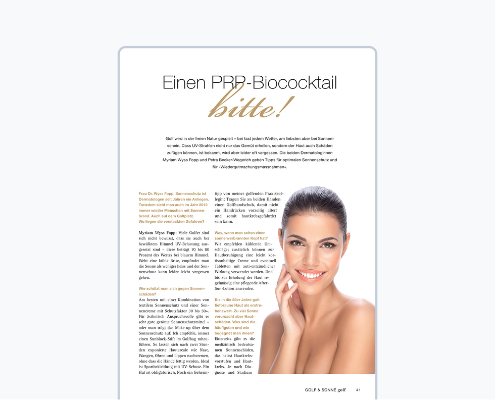 Einen PRP-Biococktail bitte!