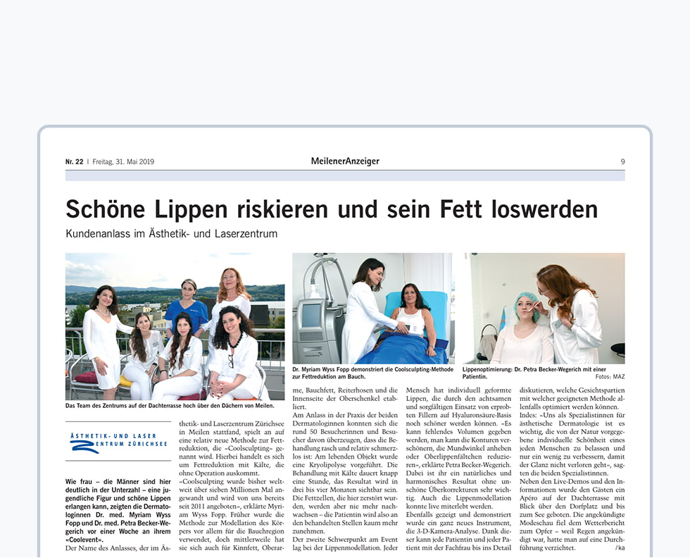 Schöne Lippen riskieren und sein Fett loswerden