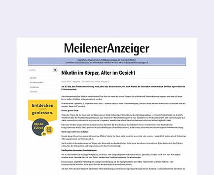 Nikotin im Körper, Alter im Gesicht